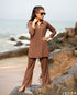 Rib Spandex Zip-Front Set 62072